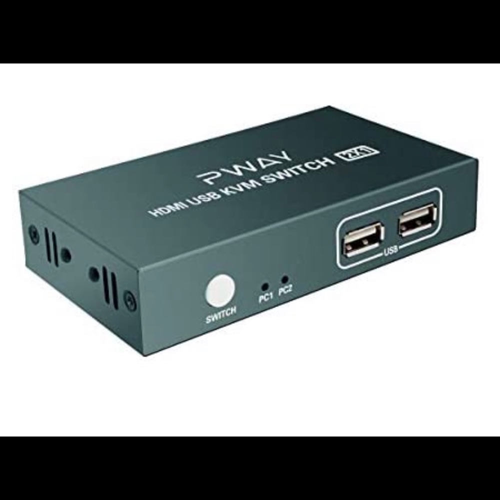 2X1 KVM Switch HDMI 4K 2 Port USB KVM Switch Box